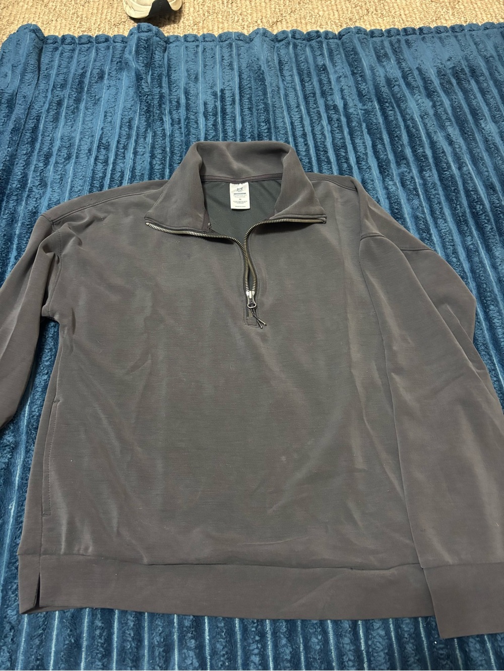 Women's Quarter-Zip Pullover Sweatshirt - Charcoal